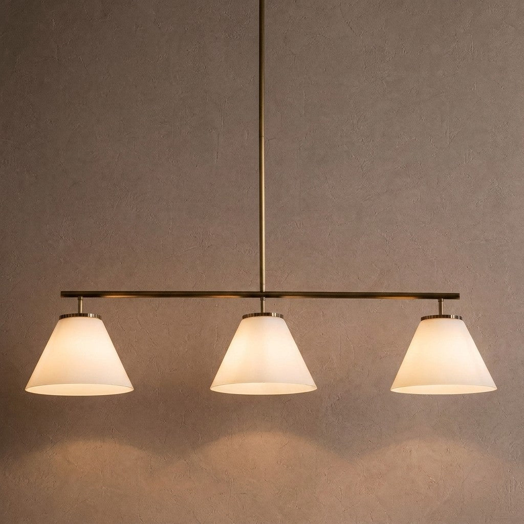 Wescott Linear Cone Chandelier - BrassMilkBlushlighting