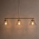 Wescott Linear Cone Chandelier - BrassClearBlushlighting
