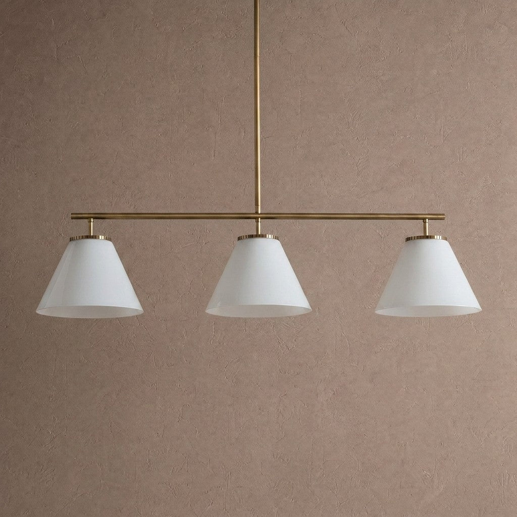 Wescott Linear Cone Chandelier - BlackMilkBlushlighting