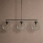 Wescott Linear Globe Chandelier - BlackClearBlushlighting