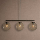 Wescott Linear Globe Chandelier - BlackClearBlushlighting