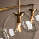 Wescott Linear Globe Chandelier - BrassMilkBlushlighting