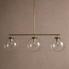 Wescott Linear Globe Chandelier - BrassClearBlushlighting