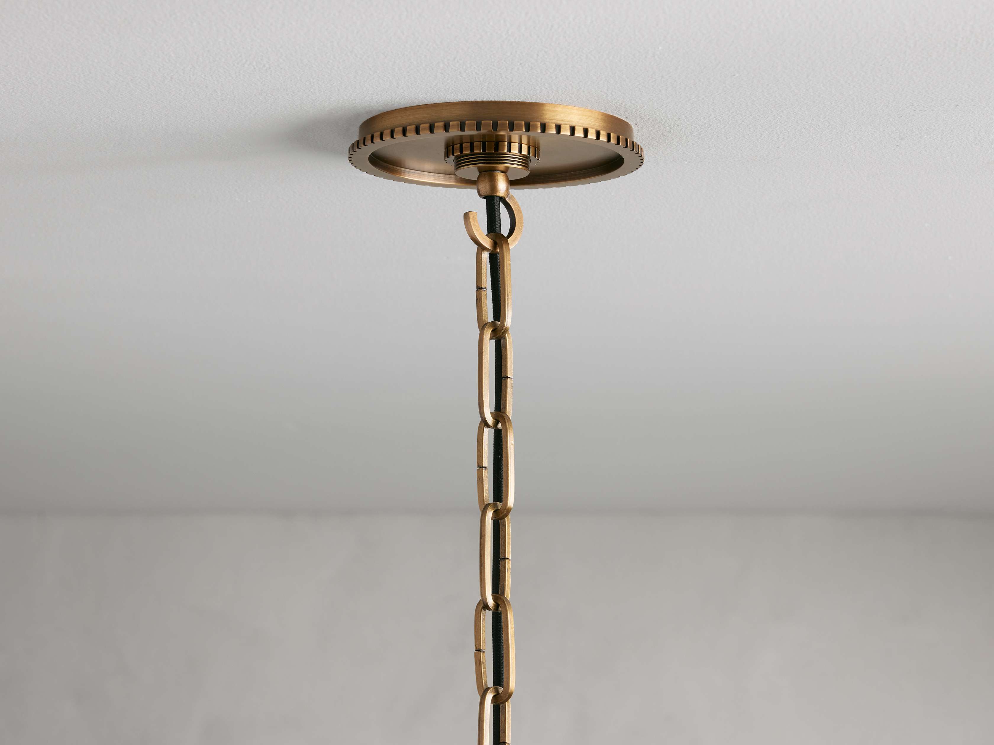 Wescotte Globe Pendant with Chain - BRASSCLEARSMALLBlushlighting
