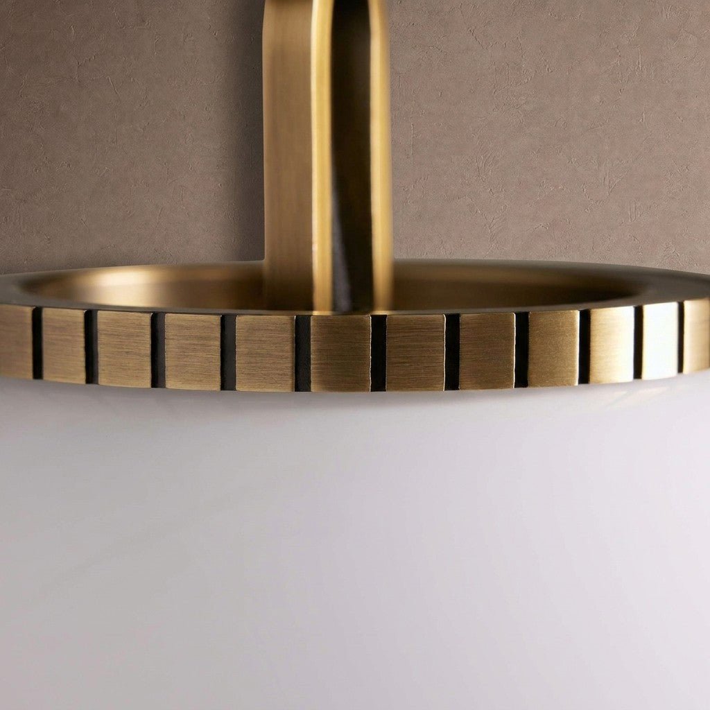 Wescotte Globe Pendant with Chain - BRASSMILKLARGEBlushlighting
