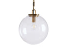 Wescotte Globe Pendant with Chain - BRASSCLEARMEDIUMBlushlighting