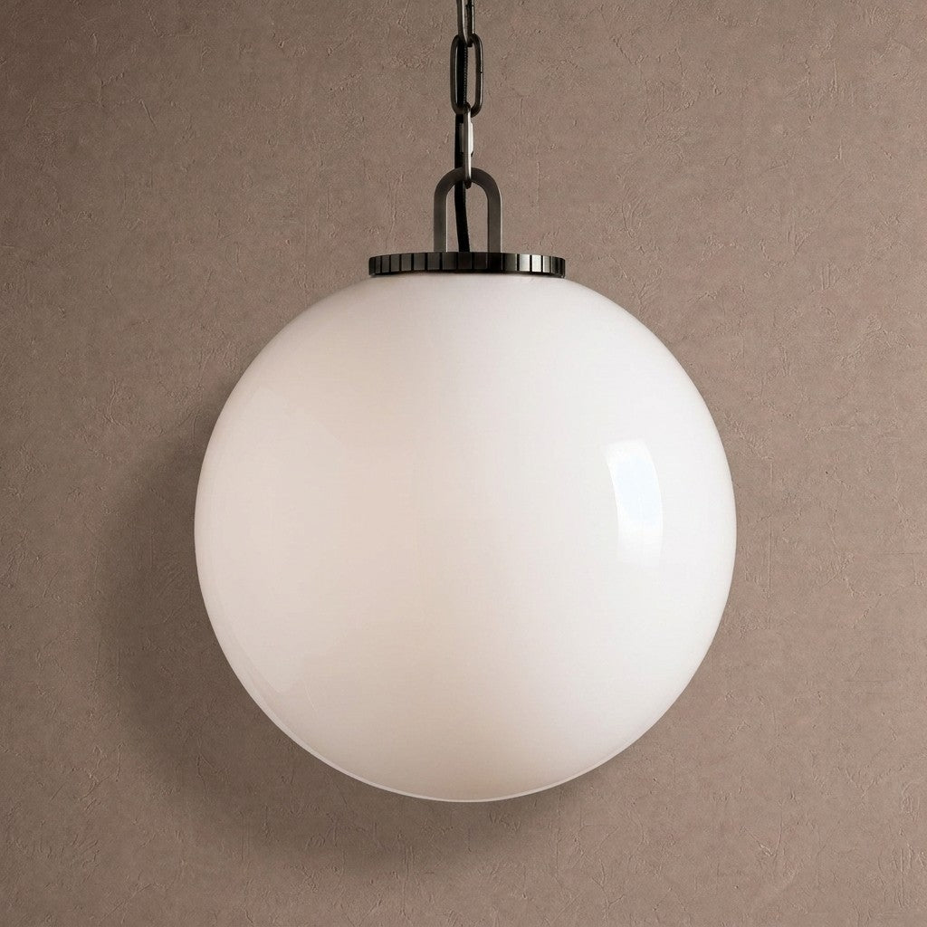 Wescotte Globe Pendant with Chain - BLACKMILKMEDIUMBlushlighting