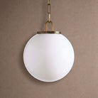 Wescotte Globe Pendant with Chain - BRASSMILKSMALLBlushlighting