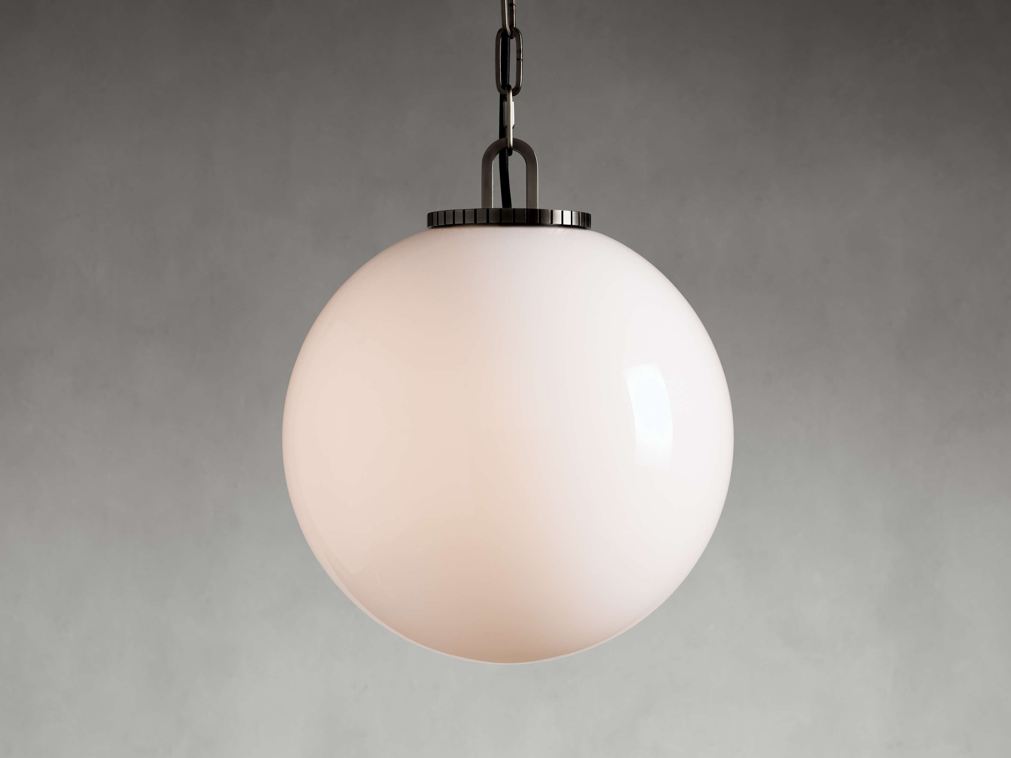 Wescotte Globe Pendant with Chain - BLACKMILKMEDIUMBlushlighting