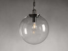 Wescotte Globe Pendant with Chain - BLACKCLEARMEDIUMBlushlighting