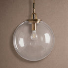 Wescotte Globe Pendant with Chain - BRASSCLEARLARGEBlushlighting