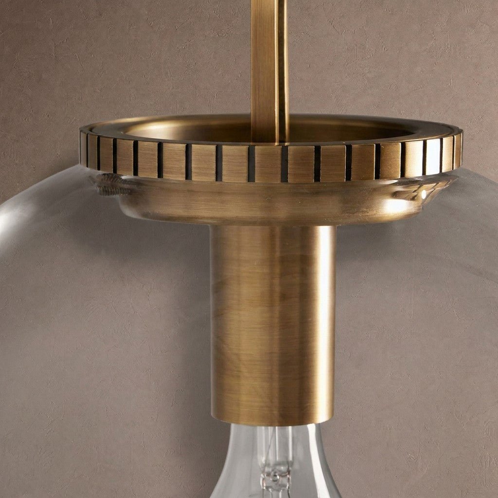 Wescotte Globe Pendant with Chain - BRASSMILKLARGEBlushlighting