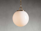 Wescotte Globe Pendant with Chain - BRASSMILKSMALLBlushlighting