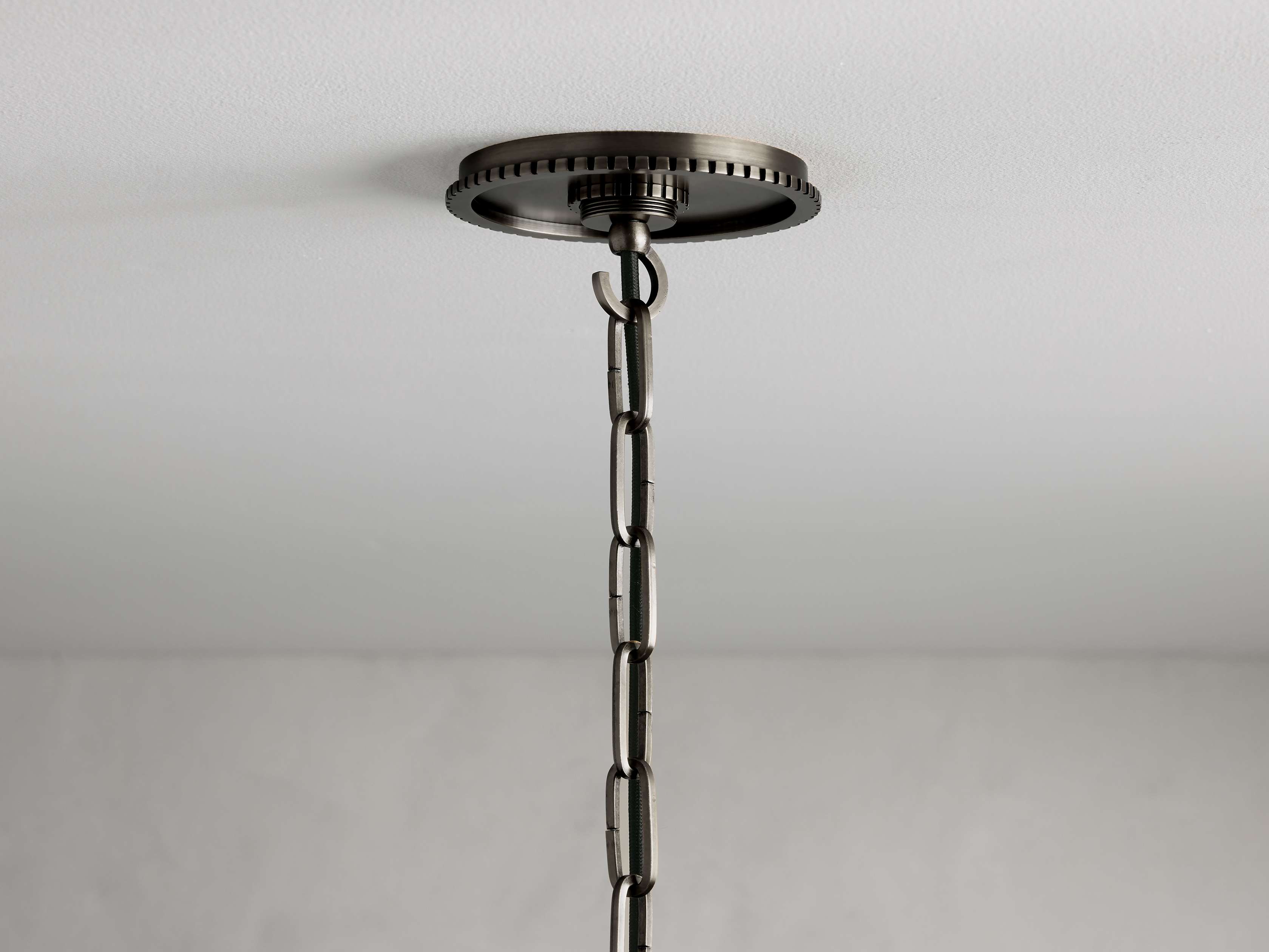Wescotte Globe Pendant with Chain - BLACKCLEARSMALLBlushlighting