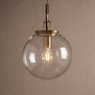 Wescotte Globe Pendant with Chain - BRASSCLEARSMALLBlushlighting