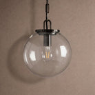 Wescotte Globe Pendant with Chain - BLACKCLEARSMALLBlushlighting