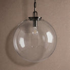 Wescotte Globe Pendant with Chain - BLACKCLEARLARGEBlushlighting