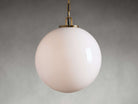 Wescotte Globe Pendant with Chain - BRASSMILKLARGEBlushlighting