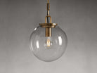 Wescotte Globe Pendant with Chain - BRASSCLEARSMALLBlushlighting
