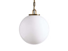 Wescotte Globe Pendant with Chain - BRASSMILKMEDIUMBlushlighting
