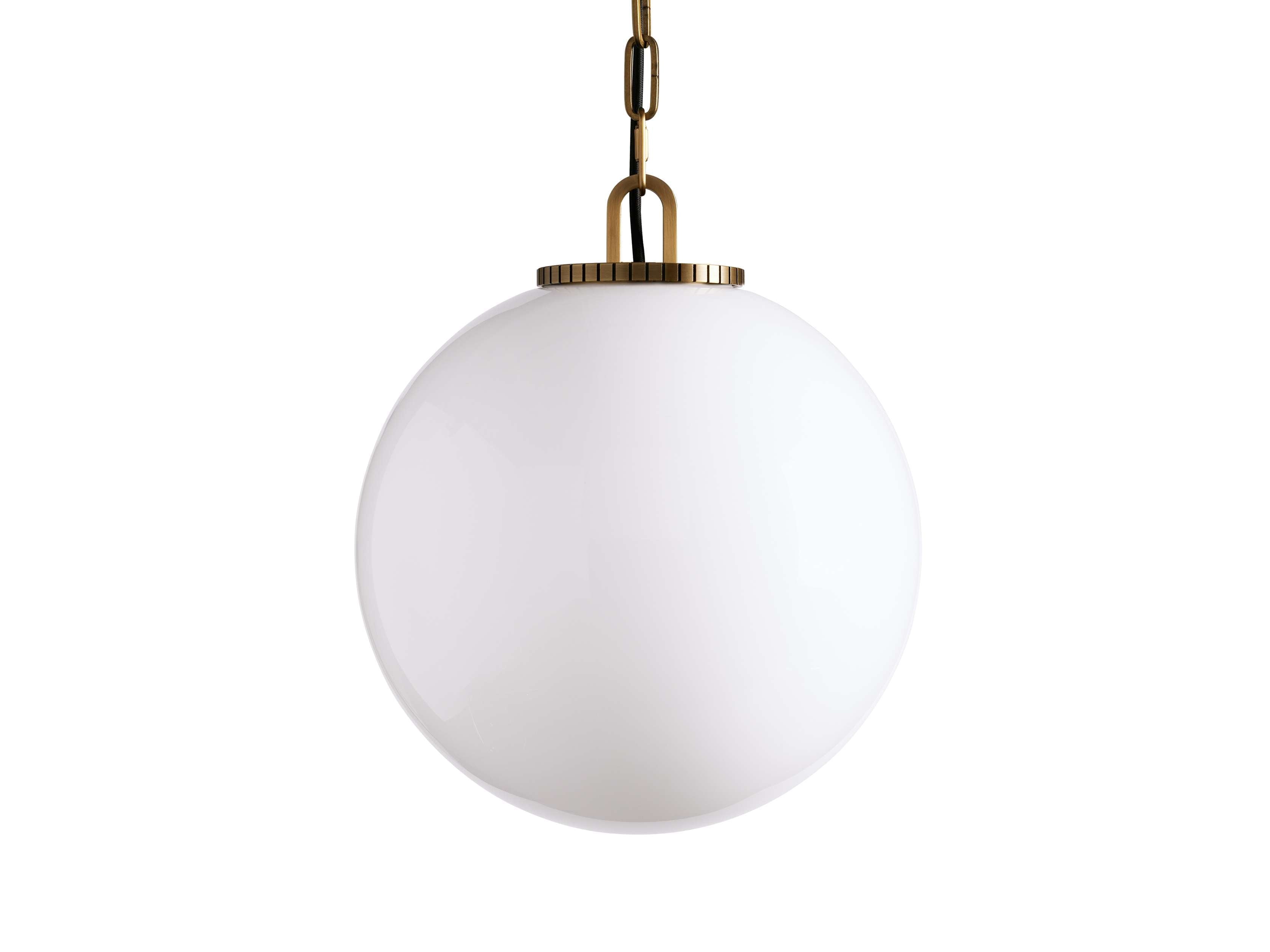 Wescotte Globe Pendant with Chain - BRASSMILKMEDIUMBlushlighting
