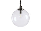 Wescotte Globe Pendant with Chain - BLACKCLEARMEDIUMBlushlighting