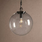 Wescotte Globe Pendant with Chain - BLACKCLEARMEDIUMBlushlighting