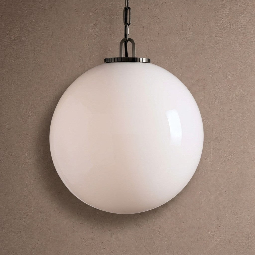 Wescotte Globe Pendant with Chain - BLACKMILKLARGEBlushlighting