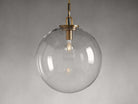 Wescotte Globe Pendant with Chain - BRASSCLEARLARGEBlushlighting