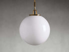 Wescotte Globe Pendant with Chain - BRASSMILKMEDIUMBlushlighting
