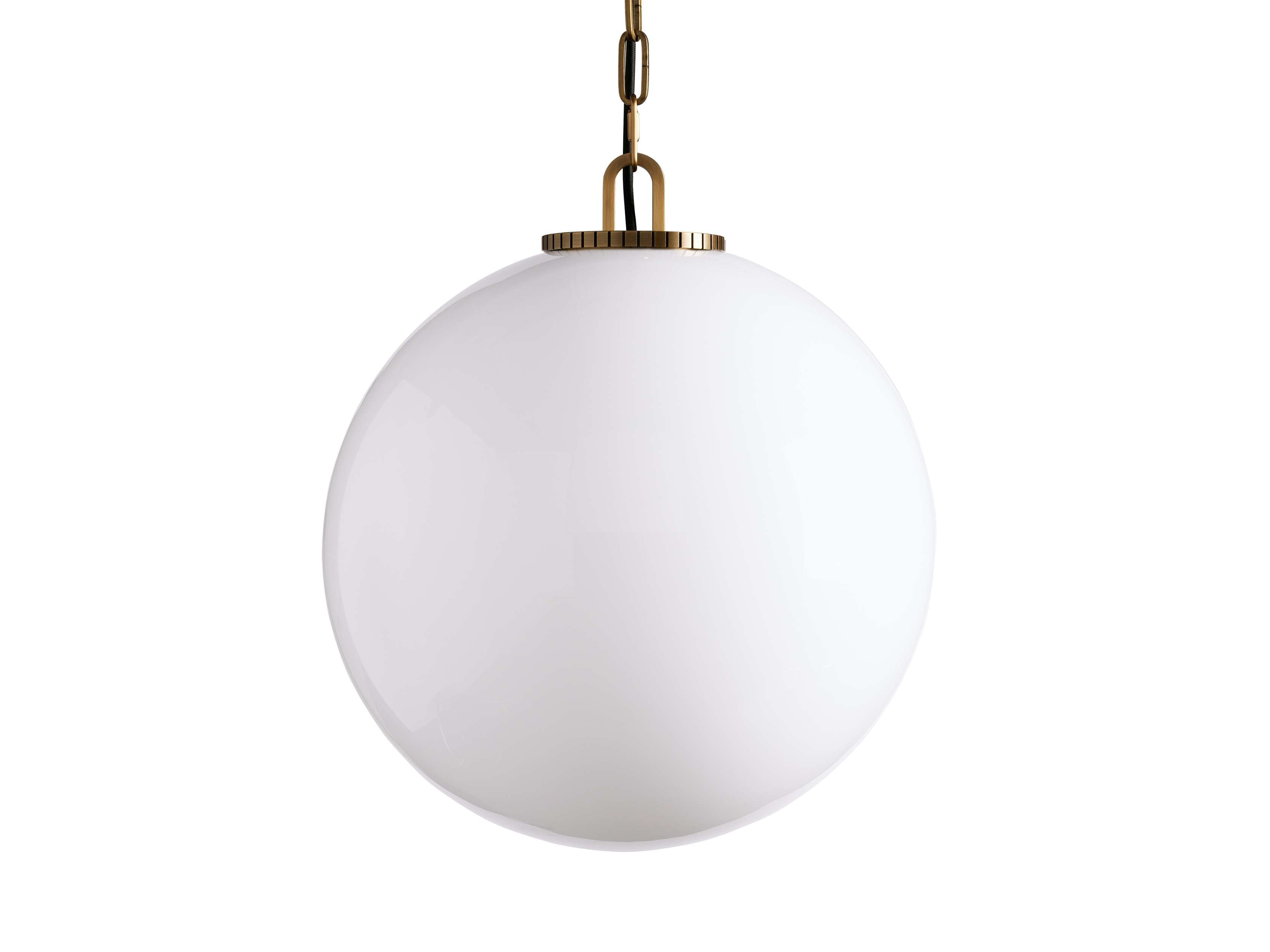 Wescotte Globe Pendant with Chain - BRASSMILKLARGEBlushlighting