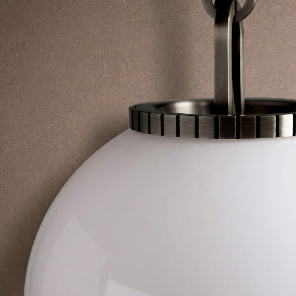 Wescotte Globe Pendant with Chain - BRASSMILKLARGEBlushlighting