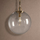 Wescotte Globe Pendant with Chain - BRASSCLEARMEDIUMBlushlighting