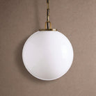 Wescotte Globe Pendant with Chain - BRASSCLEARLARGEBlushlighting
