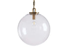 Wescotte Globe Pendant with Chain - BRASSCLEARLARGEBlushlighting