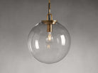 Wescotte Globe Pendant with Chain - BRASSCLEARMEDIUMBlushlighting
