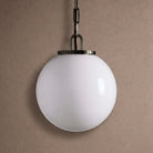 Wescotte Globe Pendant with Chain - BLACKMILKSMALLBlushlighting