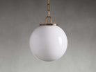 Wescotte Globe Pendant with Chain - BRASSMILKSMALLBlushlighting