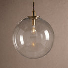 Wescotte Globe Pendant with Chain - BRASSCLEARMEDIUMBlushlighting