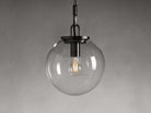Wescotte Globe Pendant with Chain - BLACKCLEARSMALLBlushlighting