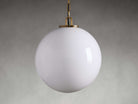 Wescotte Globe Pendant with Chain - BRASSMILKLARGEBlushlighting