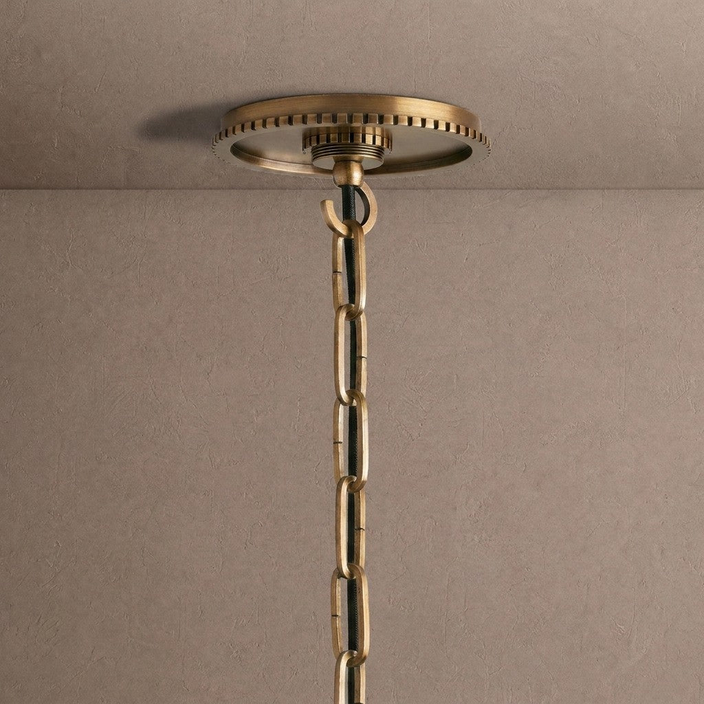 Wescotte Globe Pendant with Chain - BRASSMILKLARGEBlushlighting
