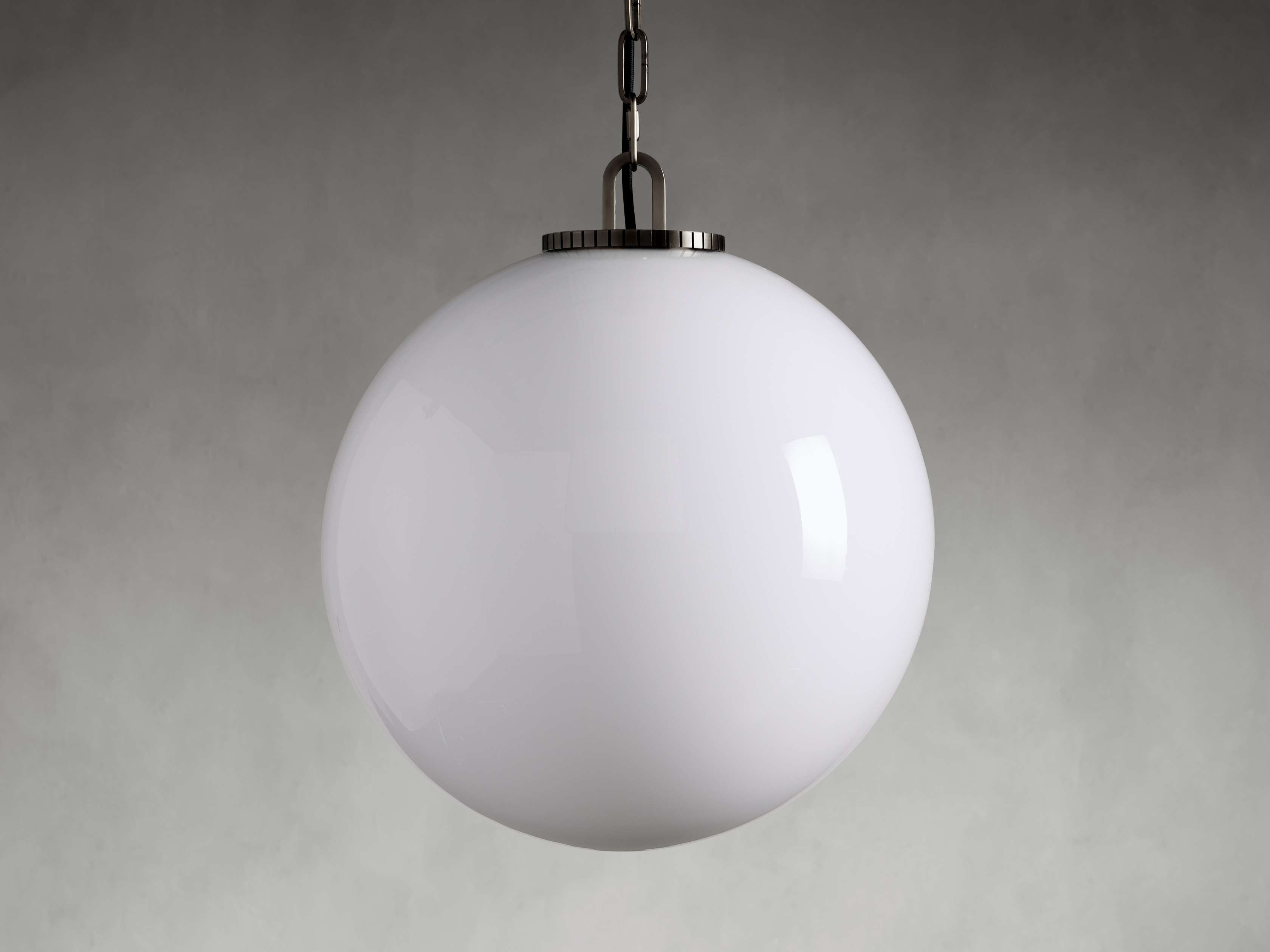 Wescotte Globe Pendant with Chain - BLACKMILKLARGEBlushlighting