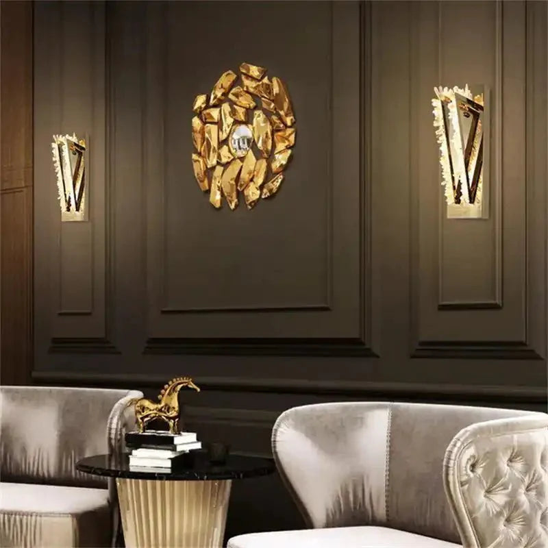 Wesley Modern Rock Crystal Wall Sconce - Blushlighting
