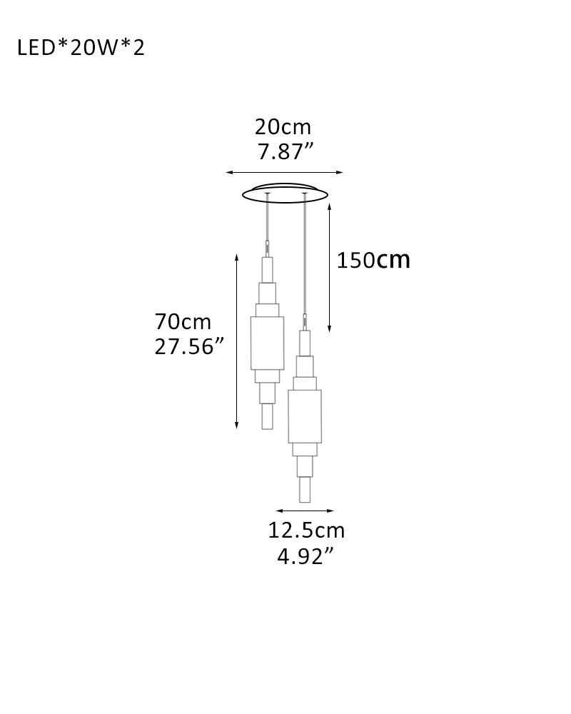 White Alabaster Cluster Pendant Lamp 3-lights for kitchen Island - 2-LightWhiteBlushlighting
