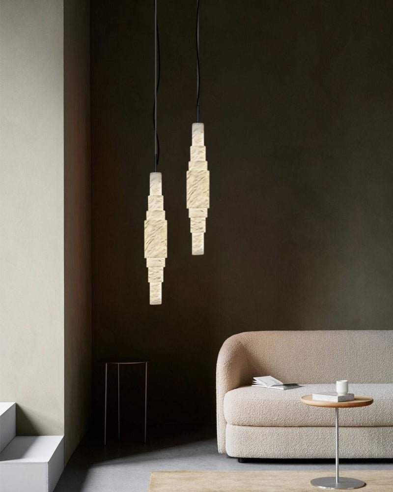 White Alabaster Cluster Pendant Lamp 3-lights for kitchen Island - 1-LightWhiteBlushlighting