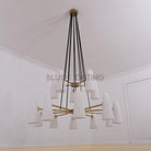 White Ceramics 2-Tier Round Chandelier 44",15-lights-Chandelier-Blushlighting-Blushlighting
