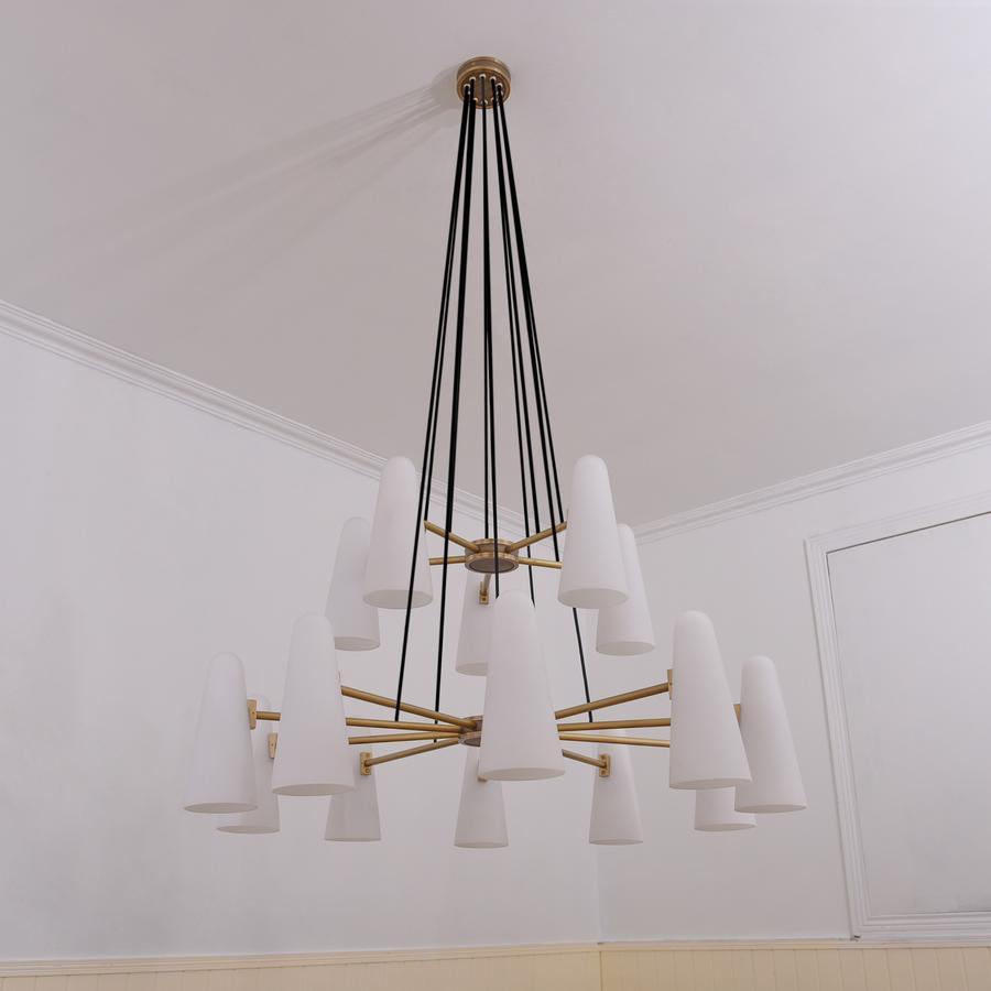 White Ceramics 2-Tier Round Chandelier 44",15-lights-Chandelier-Blushlighting-Blushlighting