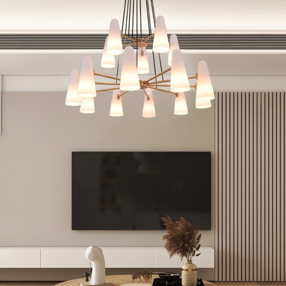 White Ceramics 2-Tier Round Chandelier 44",15-lights-Chandelier-Blushlighting-Blushlighting