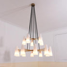 White Ceramics 2-Tier Round Chandelier 44",15-lights-Chandelier-Blushlighting-Blushlighting